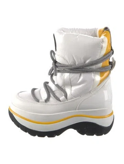 Pre-owned Michael Kors Vinyl Lace-up Boots In Multi