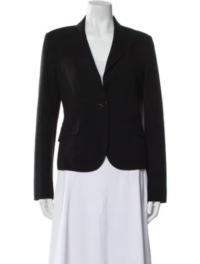 Pre-owned Michael Kors Virgin Wool Blazer In Black