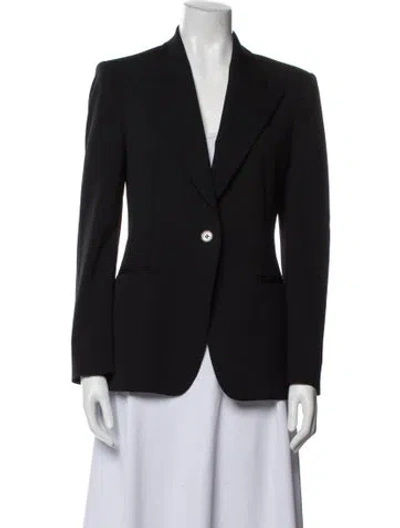 Pre-owned Michael Kors Virgin Wool Blazer In Black
