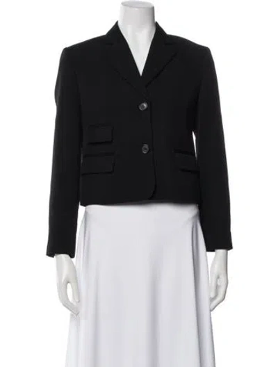 Pre-owned Michael Kors Virgin Wool Blazer In Black
