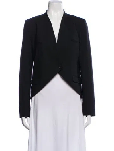 Pre-owned Michael Kors Virgin Wool Blazer In Black