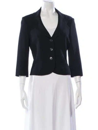 Pre-owned Michael Kors Virgin Wool Blazer In Black