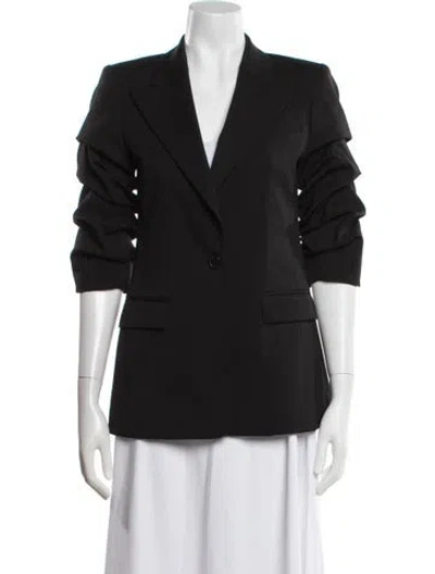 Pre-owned Michael Kors Virgin Wool Blazer In Black