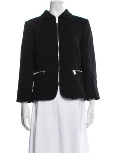 Pre-owned Michael Kors Virgin Wool Blazer In Black