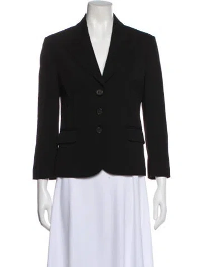Pre-owned Michael Kors Virgin Wool Blazer In Black