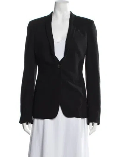 Pre-owned Michael Kors Virgin Wool Blazer In Black