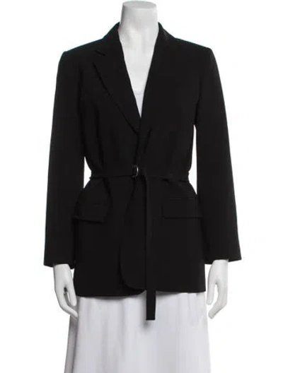 Pre-owned Michael Kors Virgin Wool Blazer In Black