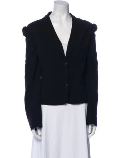 Pre-owned Michael Kors Virgin Wool Blazer In Blue