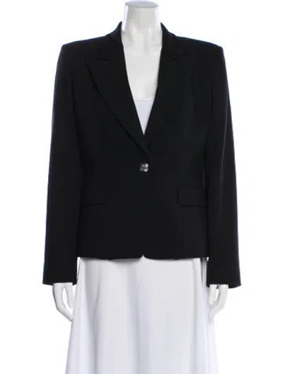 Pre-owned Michael Kors Virgin Wool Blazer In Blue