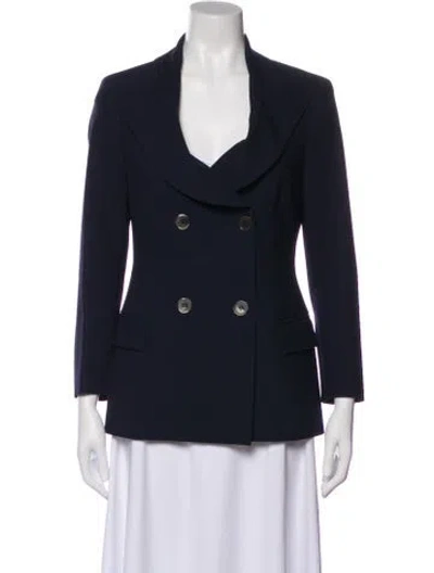 Pre-owned Michael Kors Virgin Wool Blazer In Blue