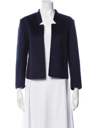 Pre-owned Michael Kors Virgin Wool Blazer In Blue