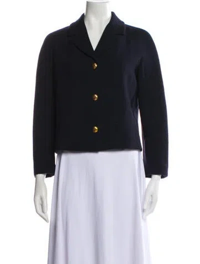 Pre-owned Michael Kors Virgin Wool Blazer In Blue