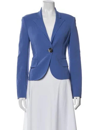 Pre-owned Michael Kors Virgin Wool Blazer In Blue