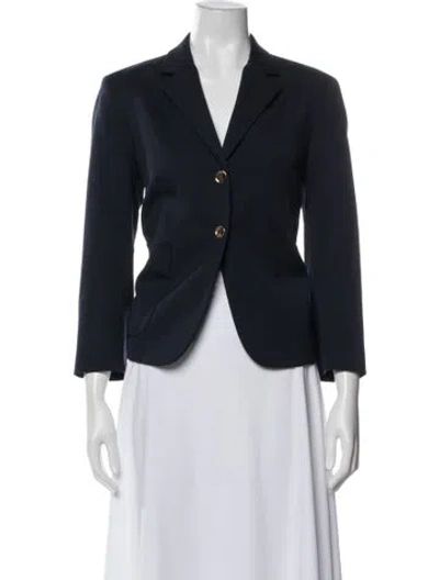 Pre-owned Michael Kors Virgin Wool Blazer In Blue