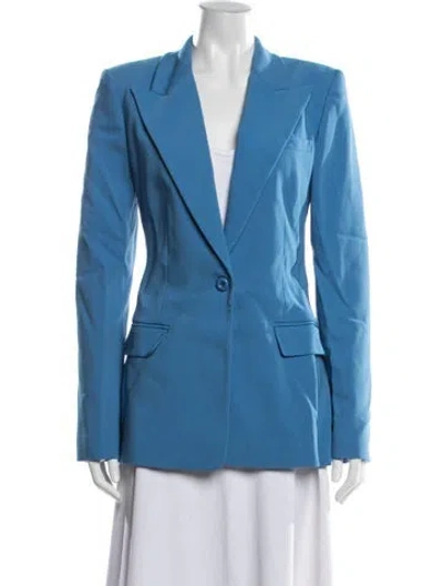 Pre-owned Michael Kors Virgin Wool Blazer In Blue