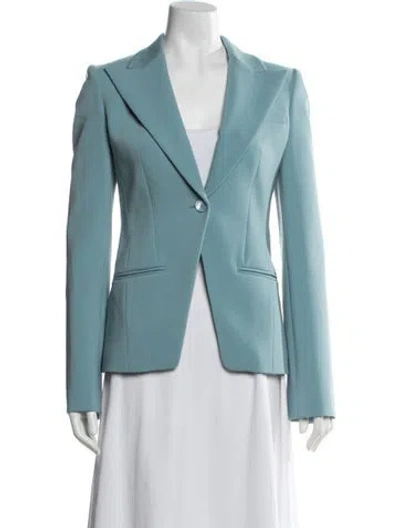 Pre-owned Michael Kors Virgin Wool Blazer In Blue