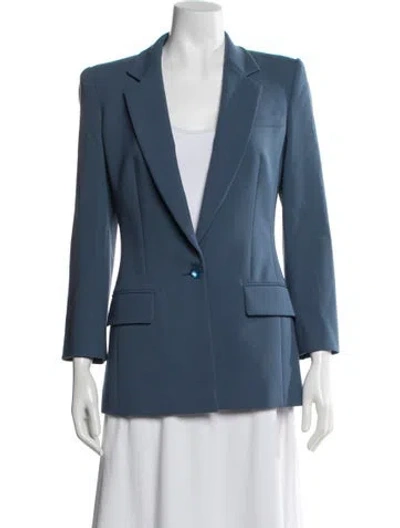 Pre-owned Michael Kors Virgin Wool Blazer In Blue