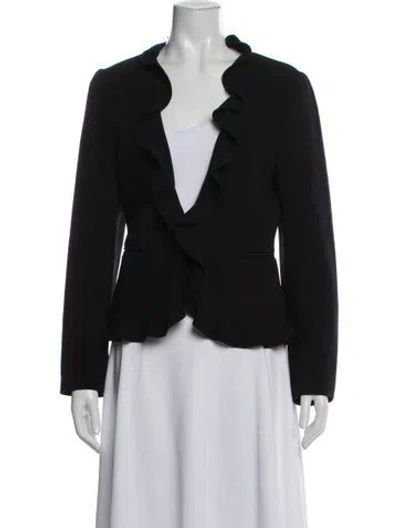 Pre-owned Michael Kors Virgin Wool Blazer In Blue