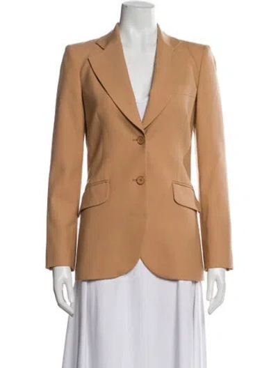 Pre-owned Michael Kors Virgin Wool Blazer In Brown