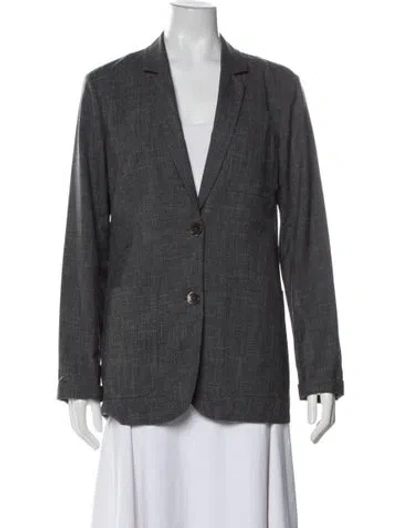 Pre-owned Michael Kors Virgin Wool Blazer In Gray