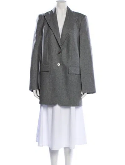 Pre-owned Michael Kors Virgin Wool Blazer In Gray