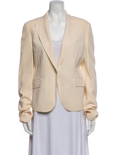 Pre-owned Michael Kors Virgin Wool Blazer In Neutral