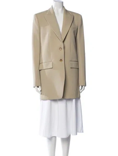 Pre-owned Michael Kors Virgin Wool Blazer In Neutrals
