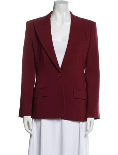 Pre-owned Michael Kors Virgin Wool Blazer In Red