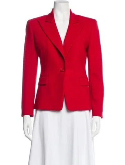 Pre-owned Michael Kors Virgin Wool Blazer In Red