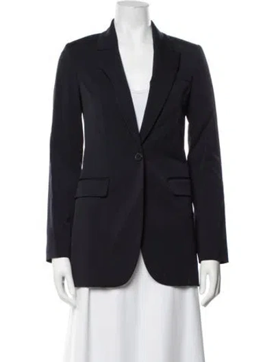 Pre-owned Michael Kors Virgin Wool Blazer W/ Tags In Blue