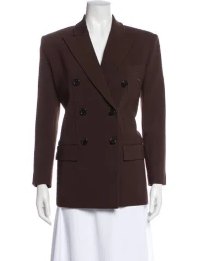 Pre-owned Michael Kors Virgin Wool Blazer W/ Tags In Brown