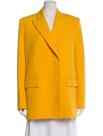 Pre-owned Michael Kors Virgin Wool Blazer In Yellow