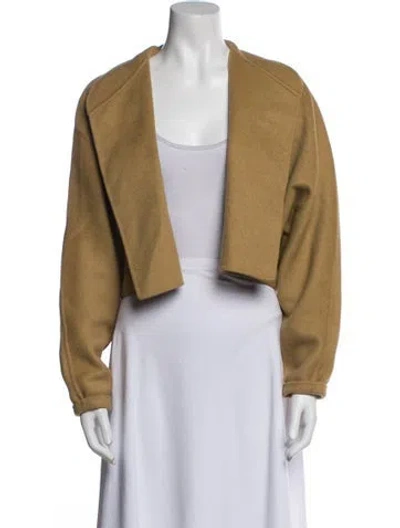 Pre-owned Michael Kors Virgin Wool Bolero In Neutral