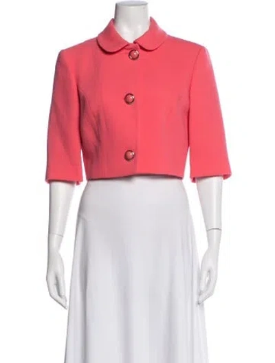 Pre-owned Michael Kors Virgin Wool Bolero In Pink