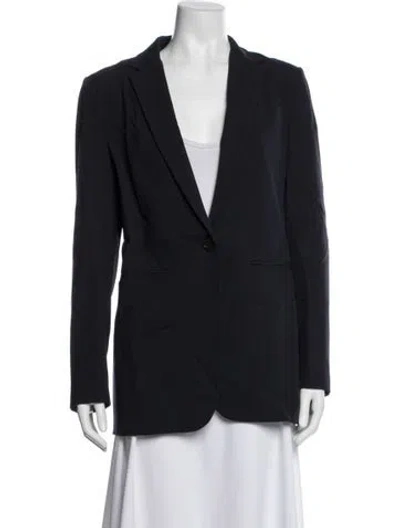 Pre-owned Michael Kors Virgin Wool Coat In Blue