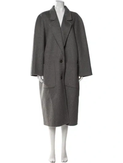 Pre-owned Michael Kors Virgin Wool Coat In Grey