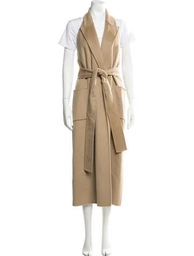 Pre-owned Michael Kors Virgin Wool Coat W/ Tags In Brown