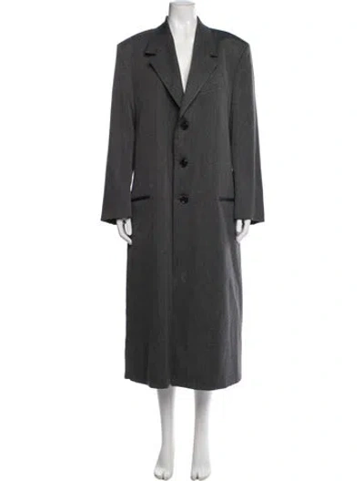 Pre-owned Michael Kors Virgin Wool Coat W/ Tags In Grey