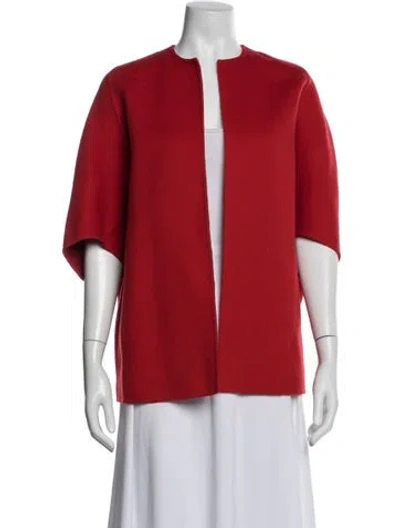 Pre-owned Michael Kors Virgin Wool Crew Neck Sweater In Red