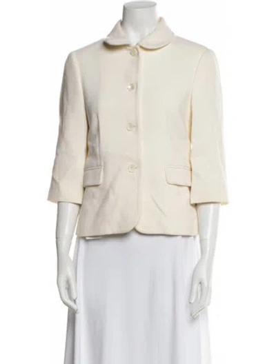 Pre-owned Michael Kors Virgin Wool Evening Jacket In Neutral