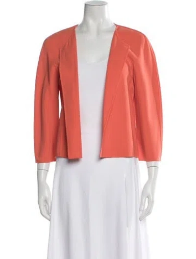 Pre-owned Michael Kors Virgin Wool Evening Jacket In Orange