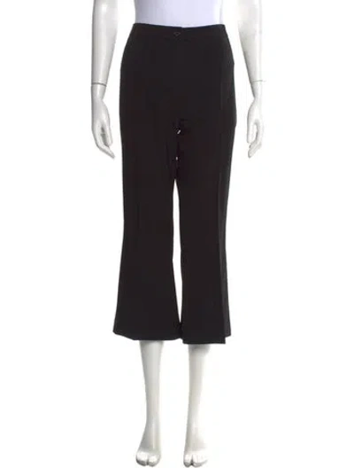 Pre-owned Michael Kors Virgin Wool Flared Pants In Black