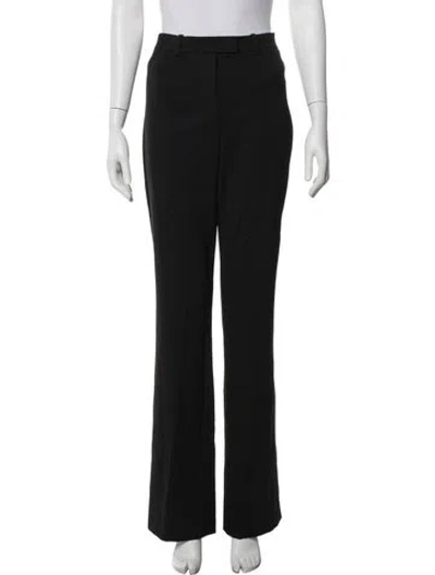 Pre-owned Michael Kors Virgin Wool Flared Pants In Black