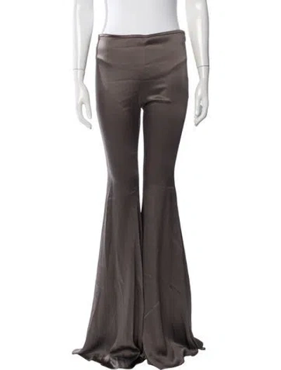 Pre-owned Michael Kors Virgin Wool Flared Pants In Brown
