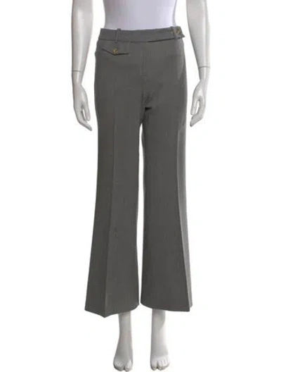 Pre-owned Michael Kors Virgin Wool Flared Pants In Gray