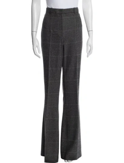 Pre-owned Michael Kors Virgin Wool Flared Pants In Gray