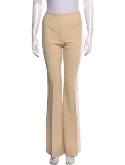 Pre-owned Michael Kors Virgin Wool Flared Pants In Neutrals