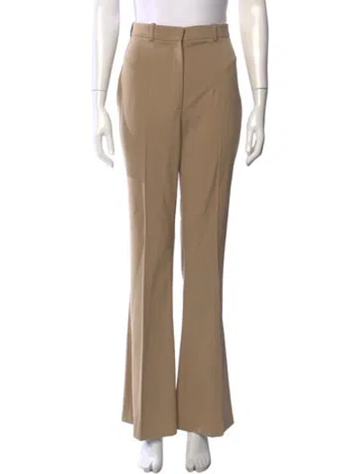 Pre-owned Michael Kors Virgin Wool Flared Pants In Neutrals