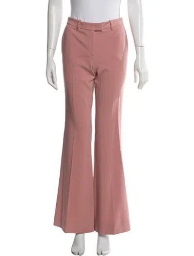 Pre-owned Michael Kors Virgin Wool Flared Pants In Pink