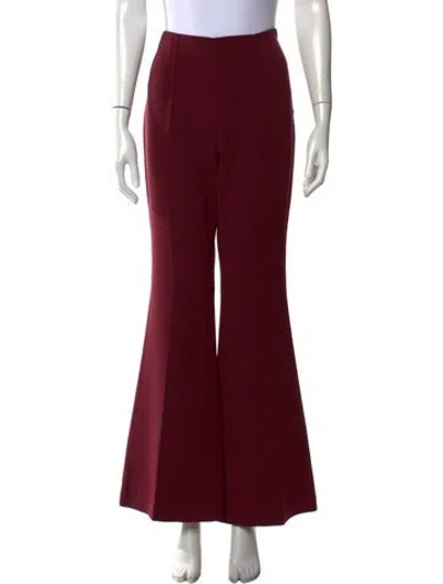 Pre-owned Michael Kors Virgin Wool Flared Pants In Purple